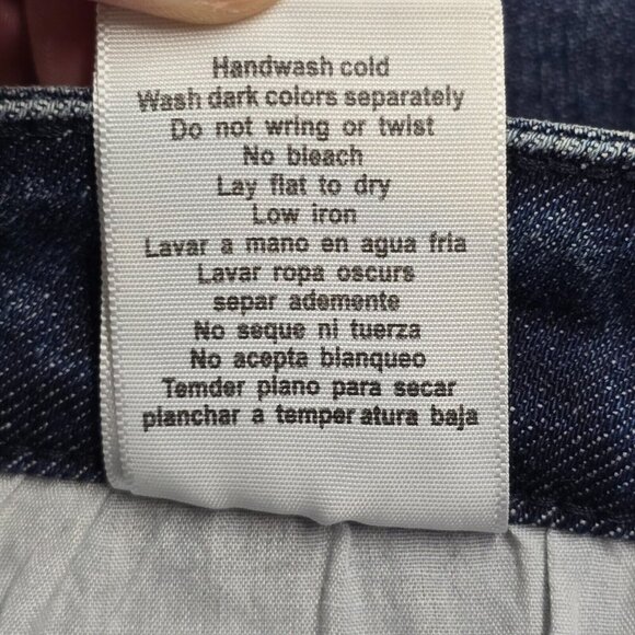 Judy Blue Jeans Womens 11/30 Blue Skinny Raw Hem Embroidered Star Stretch New - Picture 5 of 12